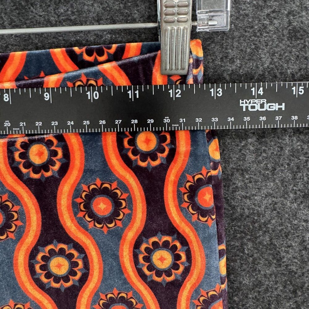 Free People Flare Street Barbara Hulanicki Pants Womens Small Orange Velvet - Picture 6 of 10